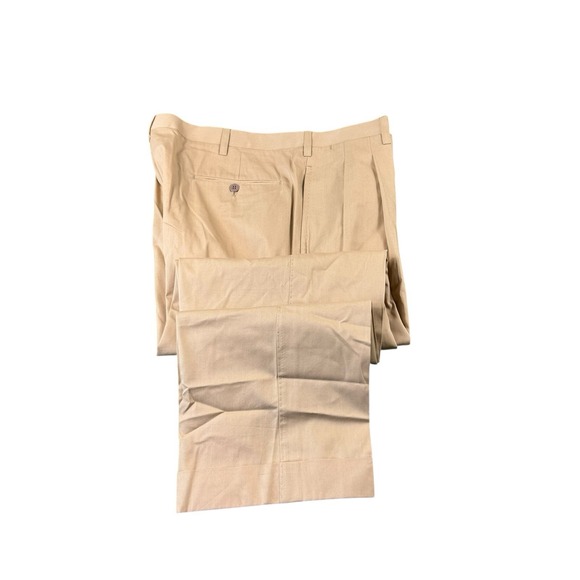 Sartoria Panico Napoli Tan Cotton Pleated Front Men's Trouser Size 36x28